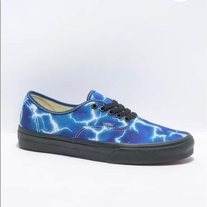 Vans Authentic Lightning Blue & Black Skate Shoes